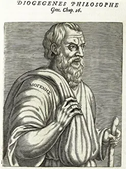 Staff Prints: Illustration Of Diogenes Walking
