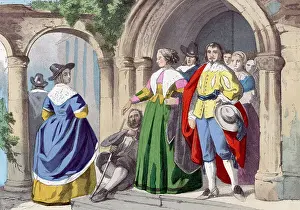 Illustration of Dress of the Commonalty in 1630
