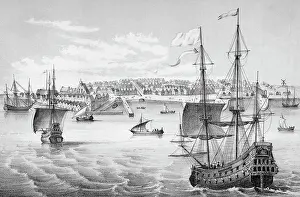 Illustration of Early New York as New Amsterdam