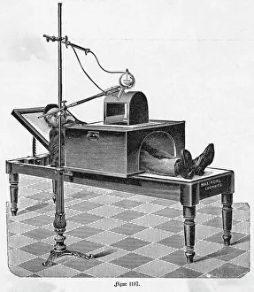 Radiography Prints: Illustration of an Early X-Ray Machine