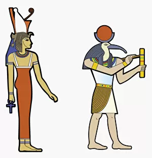 Images Dated 19th October 2010: Illustration of Egyptian gods