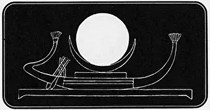 Barge Prints: Illustration Of Egyptian Lunar Barge