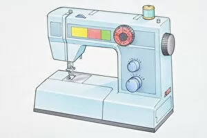 Illustration, electric sewing machine