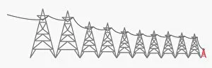 Images Dated 12th May 2010: Illustration of electricity pylon