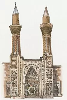 Images Dated 9th February 2009: Illustration of entrance to Gok Medrese, Sivas