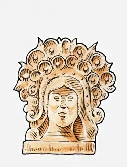 Bust Prints: Illustration of Etruscan statuary