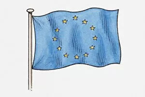 Images Dated 23rd April 2010: Illustration of European Union flag