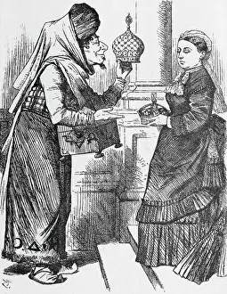 Illustration of Exchange Between Disraeli and Queen Victoria