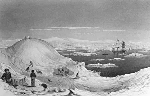 Antarctica Prints: Illustration Of Expedition On Antarctica