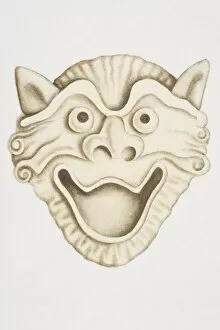 Images Dated 23rd August 2006: Illustration, face of gargoyle, front view