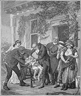 Illustration of First Smallpox Vaccination