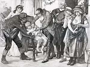 Illustration of First Smallpox Vaccination