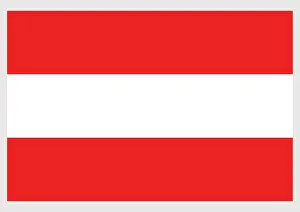 Authority Prints: Illustration of flag of Austria
