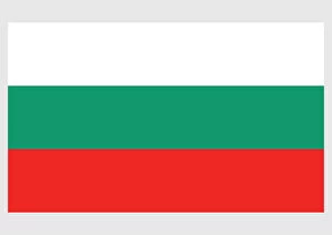 Bulgaria Gallery: Illustration of flag of Bulgaria, a horizontal tricolor of white, green and red bands