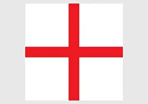 Cross Prints: Illustration of flag of England, with red St. Georges cross on white field