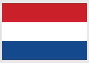 Netherlands Collection: Illustration of flag of the Netherlands, a horizontal tricolor of red, white, and blue
