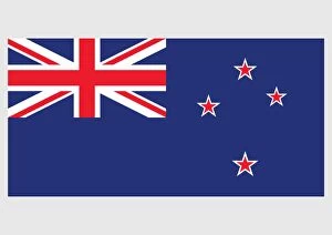 Images Dated 6th February 2009: Illustration of flag of New Zealand, a defaced blue ensign with Union Jack in canton