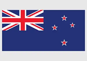 Authority Prints: Illustration of flag of New Zealand