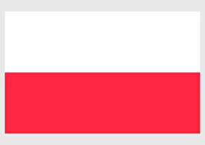 Identity Gallery: Illustration of flag of Poland, a horizontal bicolor of white and red