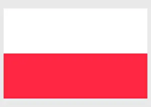 Authority Prints: Illustration of flag of Poland, a horizontal bicolor of white and red