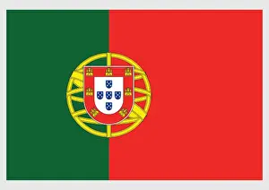 Middle Prints: Illustration of flag of Portugal
