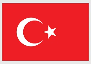 Authority Prints: Illustration of flag of Turkey