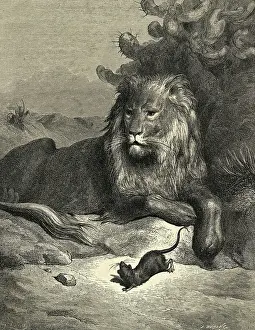 Illustration from Fontaine's The Lion and the Rat