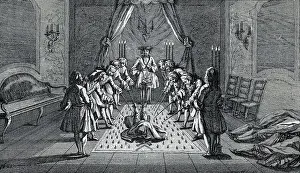 Mason Prints: Illustration Of Freemasons Ceremony