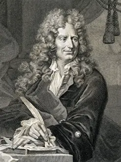 Illustration of French Poet Nicolas Boileau Despreaux