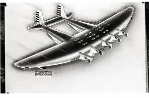 Illustration of Futuristic Airliner