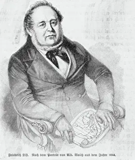 Illustration of Georg F. List in Suit