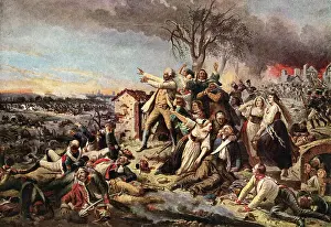 Leipzig Prints: Illustration of German Battle Scene