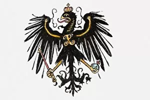 Animal Representation Collection: Illustration of German eagle crest
