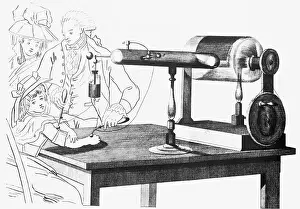 Illustration of Girl Receiving Electrotheraphy
