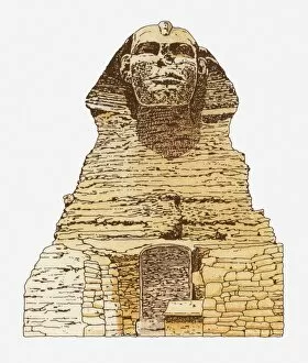 Images Dated 23rd March 2011: Illustration of the Great Sphinx of Giza