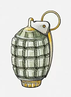 Images Dated 30th April 2010: Illustration of hand grenade