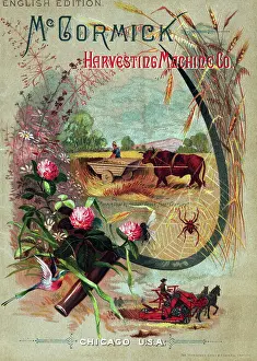 Scythe Prints: Illustration of Harvesting Equipment
