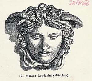 Medusa Prints: Illustration of Head of Medusa