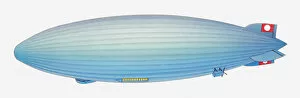 Images Dated 14th June 2011: Illustration of the Hindenburg airship