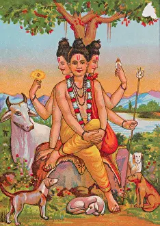 Illustration of the Hindu Trinity