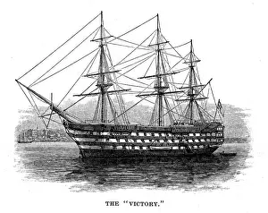 Vessel Prints: Illustration Of The HMS Victory