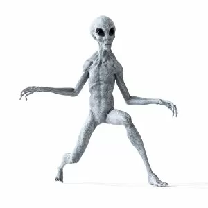 Images Dated 12th December 2018: Illustration of a humanoid alien