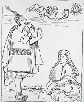 Manuscript Prints: Illustration Of Incan Sun Festival