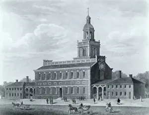 Georgian Prints: Illustration of Independence Hall