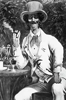 Illustration of Jacques Offenbach Smoking Cigar