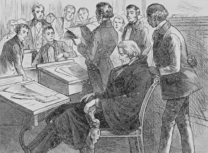 Congress Prints: Illustration of John C. Calhoun's Last Appearance in the Senate