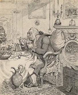 Indulgence Prints: Illustration of King George III Dining with His Queen