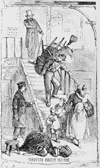 Illustration of a Landlord Evicting Tenants
