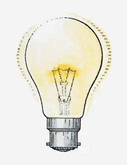 Light Bulb Prints: Illustration of a lightbulb