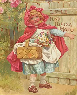 Ride Prints: Illustration of Little Red Riding Hood
